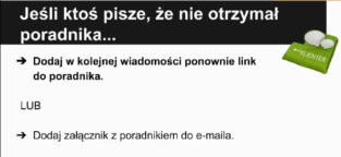 Jeśli ktoś pisze, że nie otrzymał poradnika…